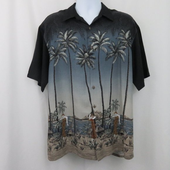 Campia Moda Other - Wahine Border Print Hawaiian Aloha Shirt Campia